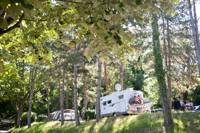 Camping pitch with electricity