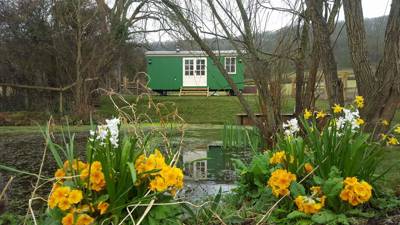 Lady's Well Shepherds Hut Walnut Barn, 48 Church Lane, Hutton, Somerset BS24 9SN