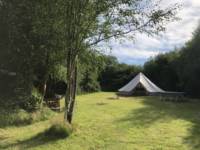 Bell tent tucked away in rural Cornwall