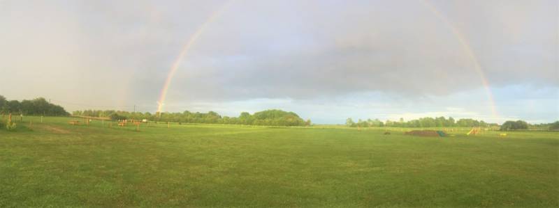 10 meter grass pitch 16amp hook up