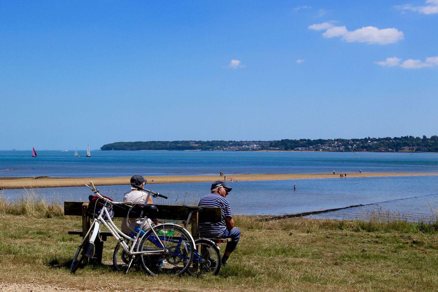 View from Lepe Beach Campsite