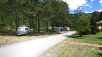 Camping pitch with electricity