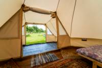 Bell tent 2 HOLLY field pitched with porch