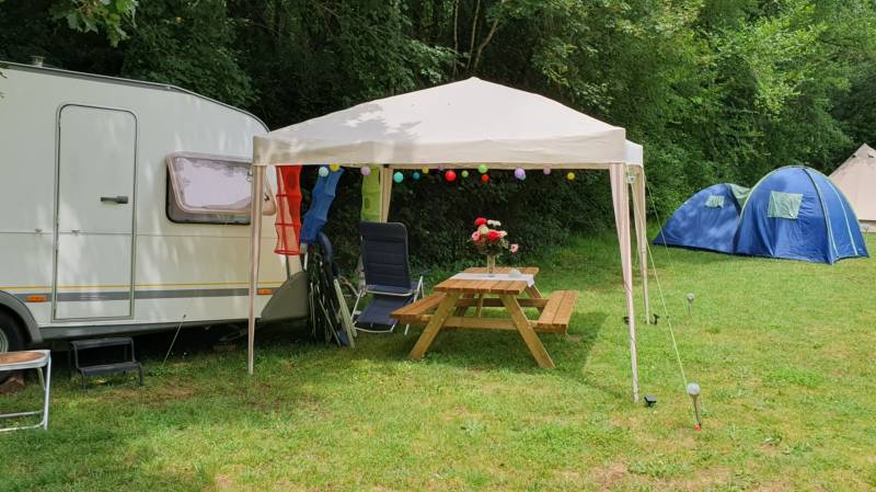 Grass pitch for Campers and Caravanners
