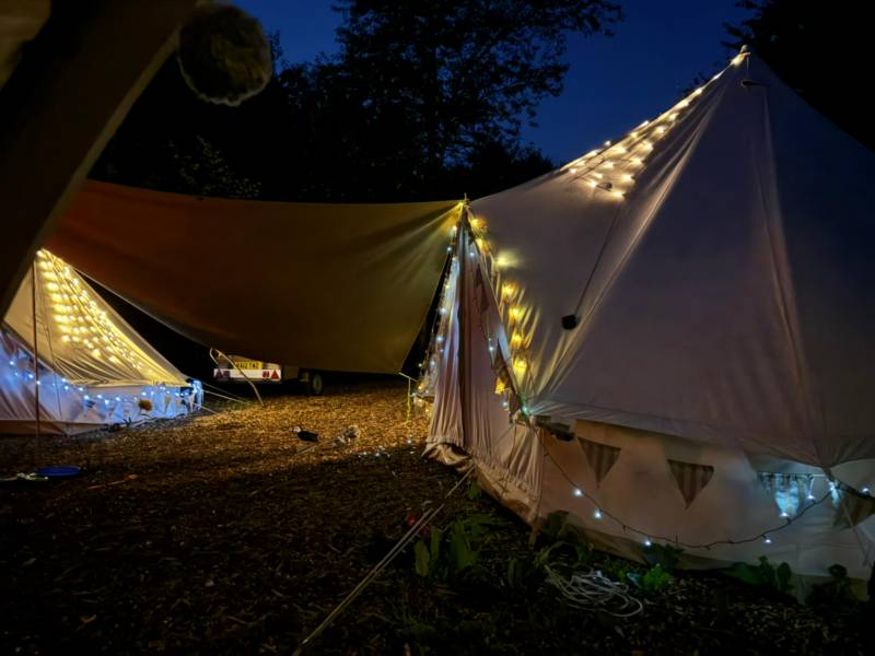 Non-Electric Forest Tent Pitch