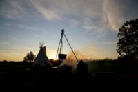 Child-free tipi glamping in a Norfolk meadow