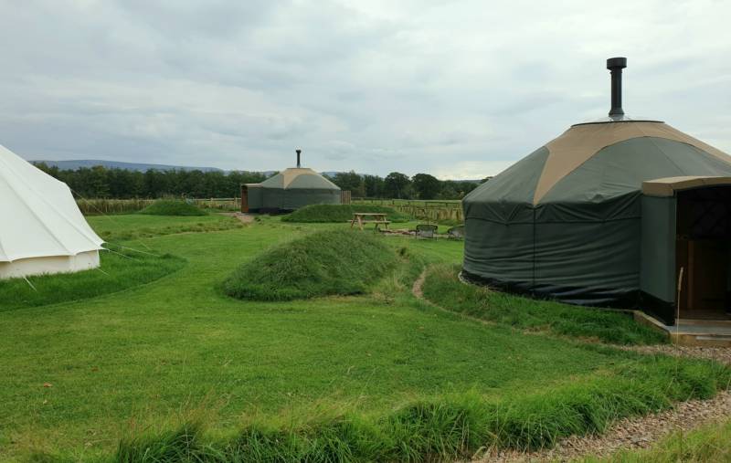 Two-yurt glamping site on a Cumbrian smallholding