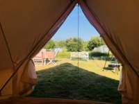 Bell tent tucked away in rural Cornwall