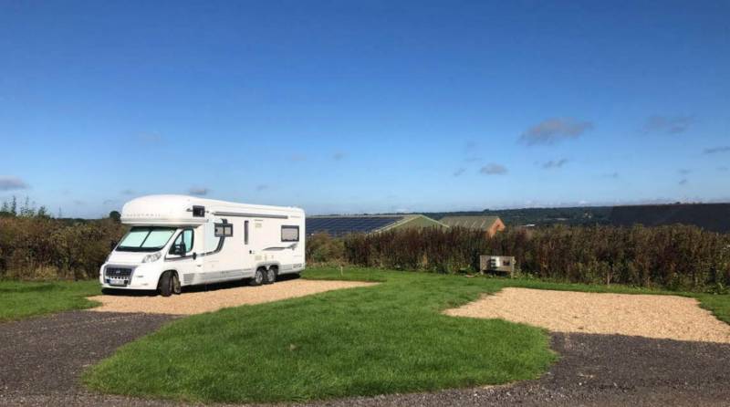 Pitch 4: Hard standing caravan pitch with EHU