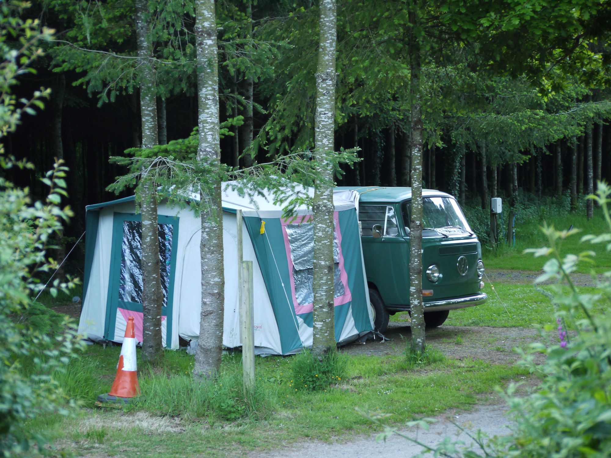 Gravel Pitch for Campervan or Caravan at Ashbourne Woods Cool Camping