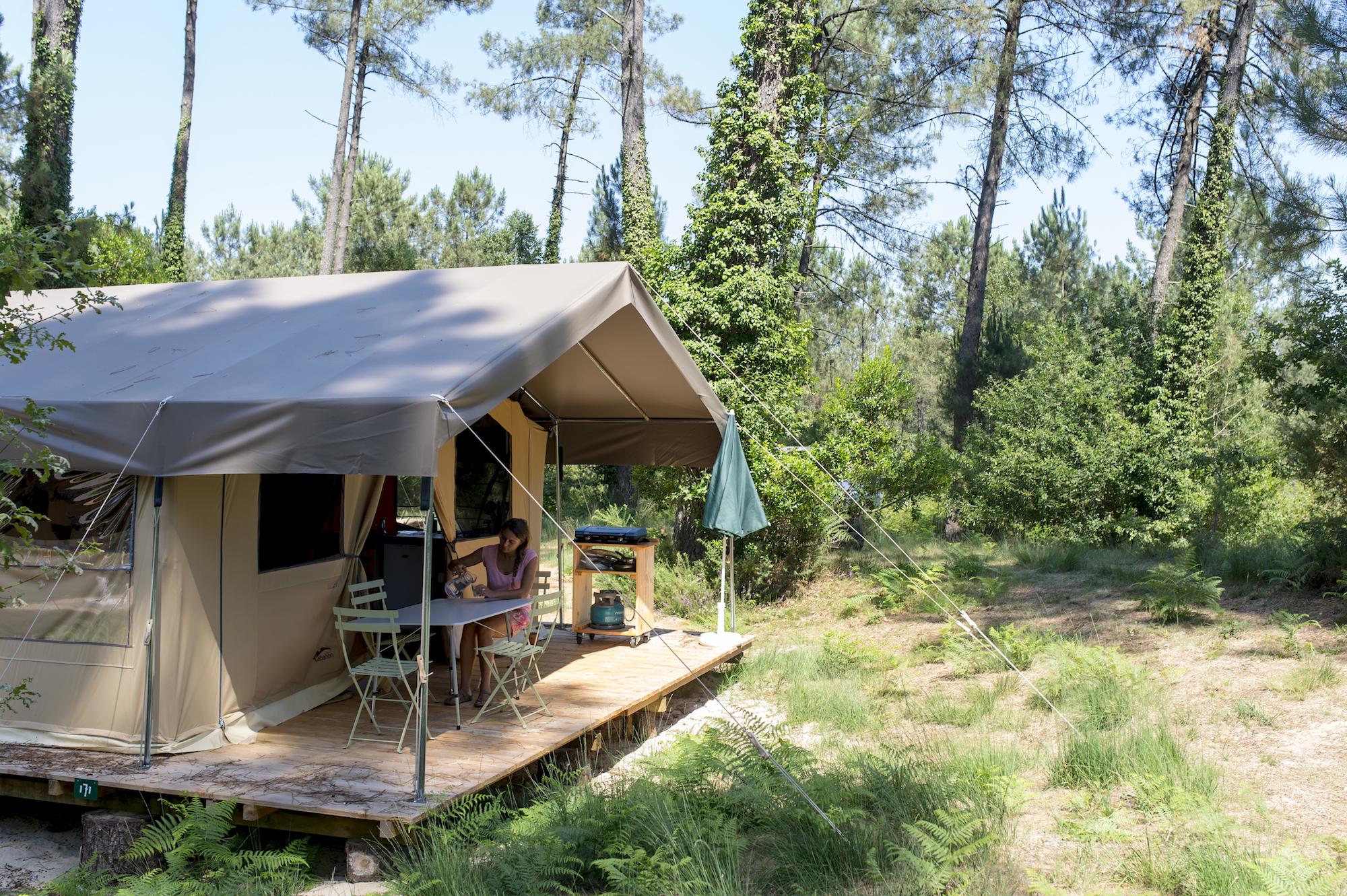 Sweet Wood and Canvas Tent 8 at Huttopia La Plage Blanche - Cool ...