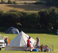 Family camping pitch