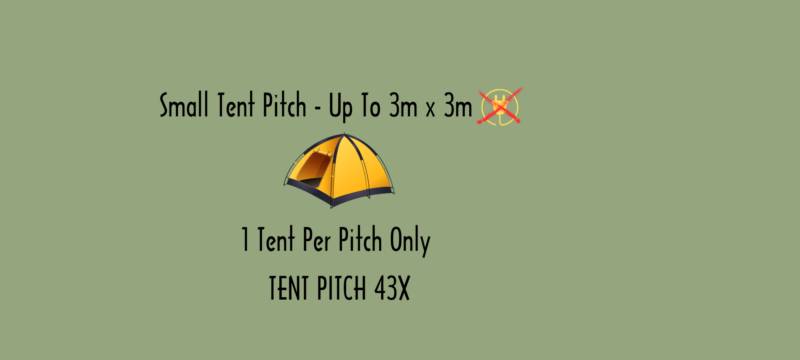 Meduim Tent Pitch 43X No Electric Hook Up