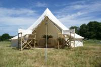 Bell tent with double bedding