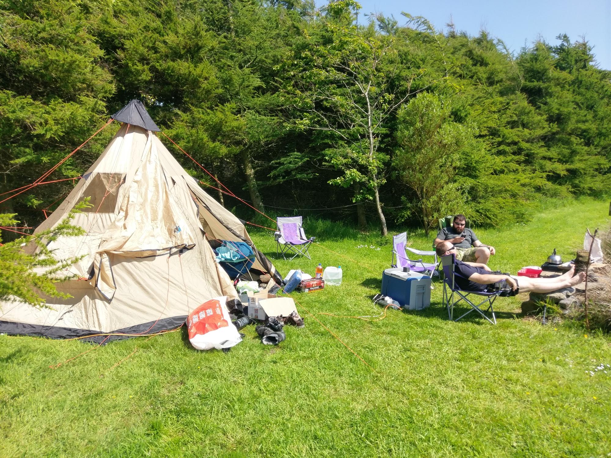 Medium tent pitch (optional electric hook up) 6 at North Rhinns Camping