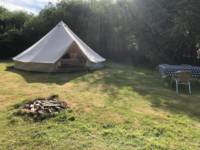 Bell tent tucked away in rural Cornwall